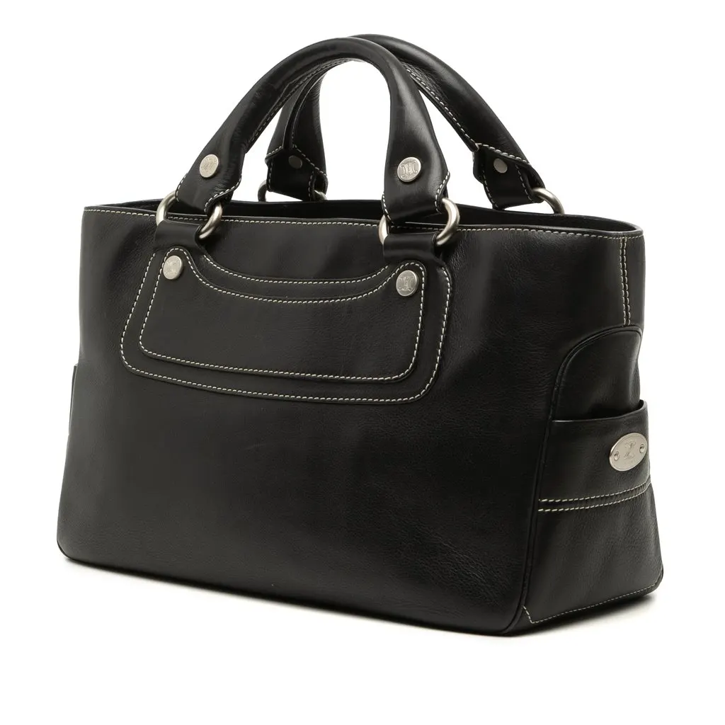 Celine Leather Boogie Handbag Black Leather Very good - Back View