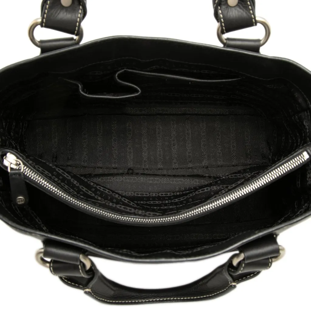 Celine Leather Boogie Handbag Black Leather Very good - Model View