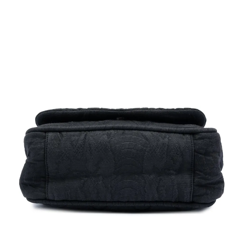 Chanel Medium Textured Nylon Bubble Quilt Accordion Flap Black Very good - Inside View