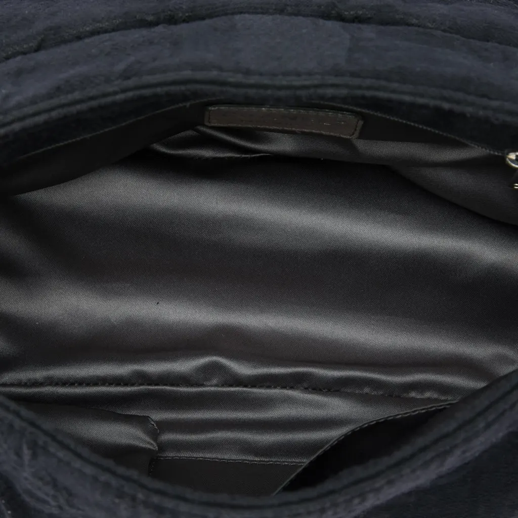 Chanel Medium Textured Nylon Bubble Quilt Accordion Flap Black Very good - Model View
