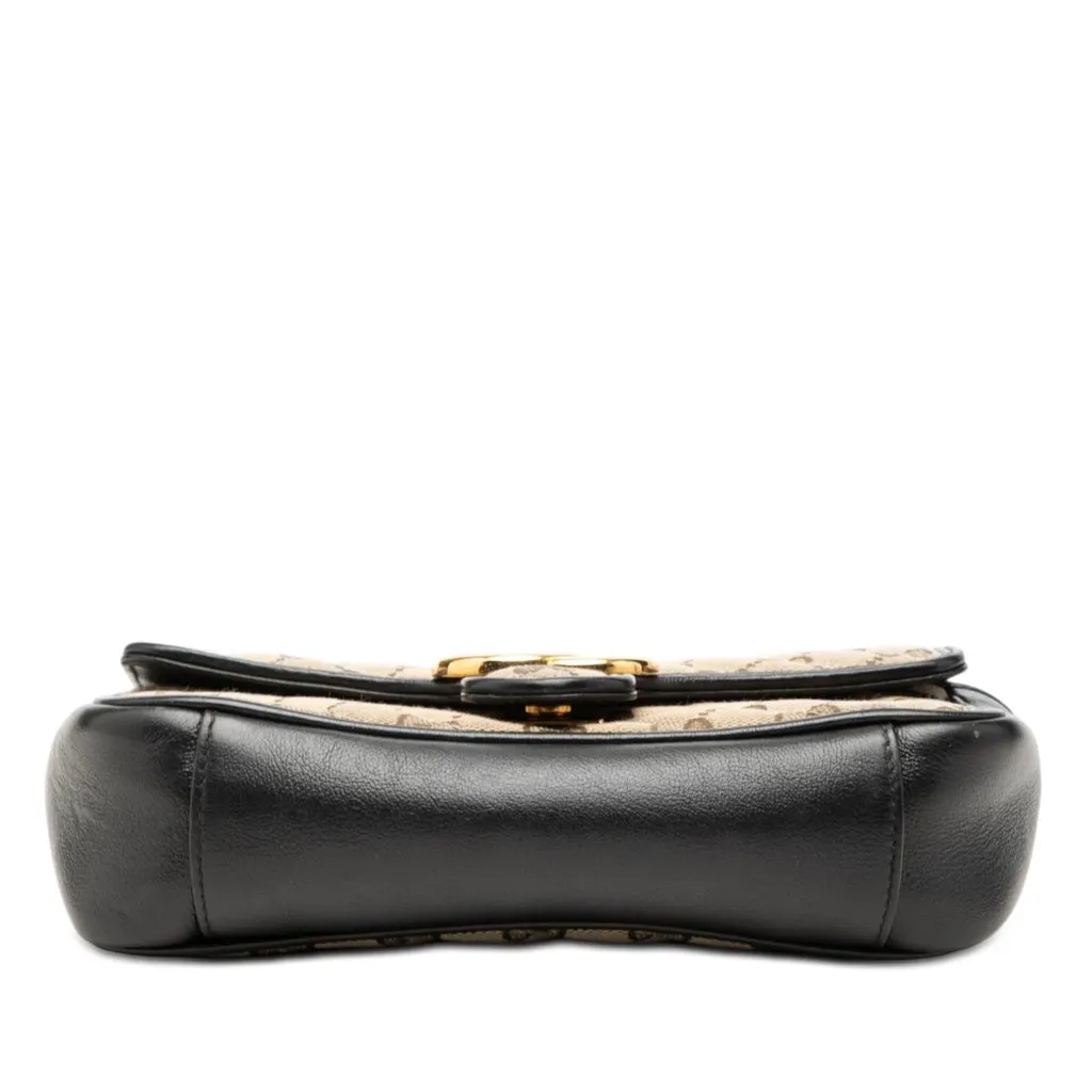 Gucci Small GG Marmont Matelasse Diagonal GG Canvas and Leather Shoulder Bag Beige Very good - Inside View