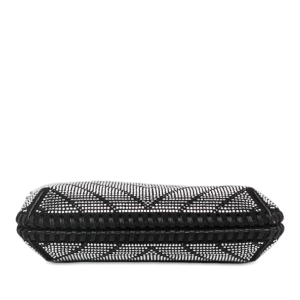 Stella McCartney Nano Shaggy Deer Chevron Hotfix Falabella Satchel Black Polyester Good - Inside View