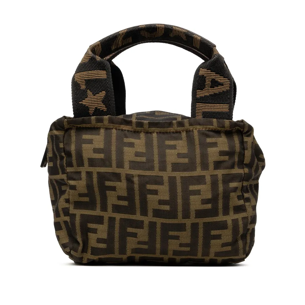 Fendi Mini Zucca Canvas Handbag Brown Very good - Front View