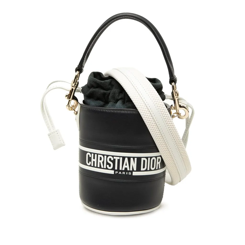 Dior Micro Calfskin Vibe Drawstring Bucket Bag