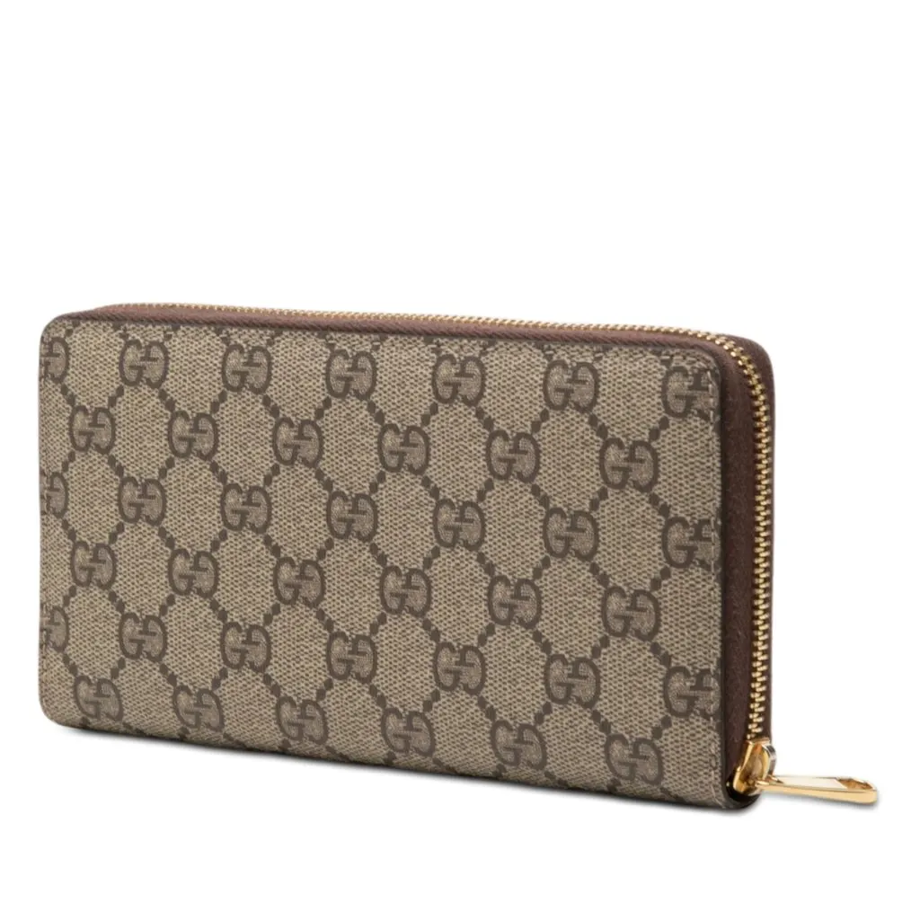 Gucci BNF GG Supreme Bananya Zip Around Wallet Beige Very good - Back View