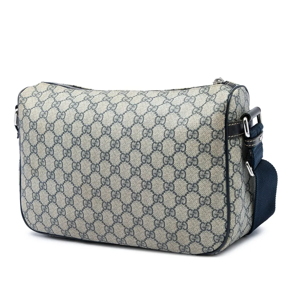 Gucci GG Supreme Double Pocket Crossbody Beige Canvas Very good - Back View