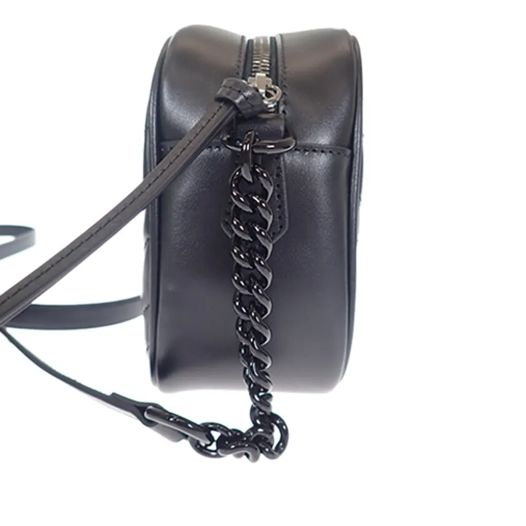 Gucci Mini GG Marmont Matelasse Leather Monochrome Crossbody Black Leather Very good - Box View