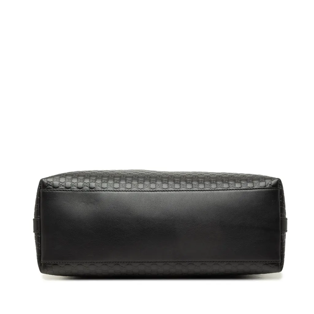 Gucci Microguccissima Margaux Shoulder Bag Black Leather Good - Inside View