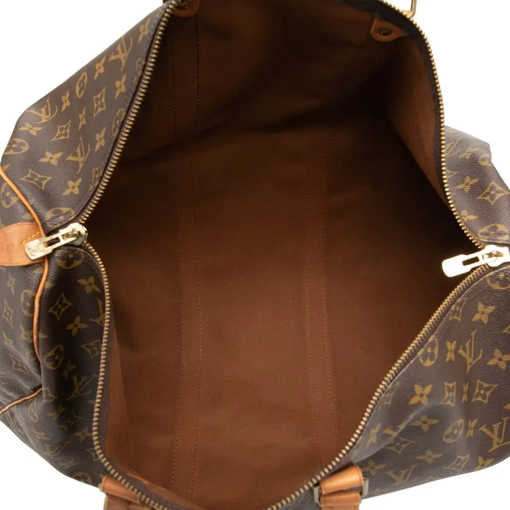 Louis Vuitton Monogram Keepall 50 Brown Good - Model View