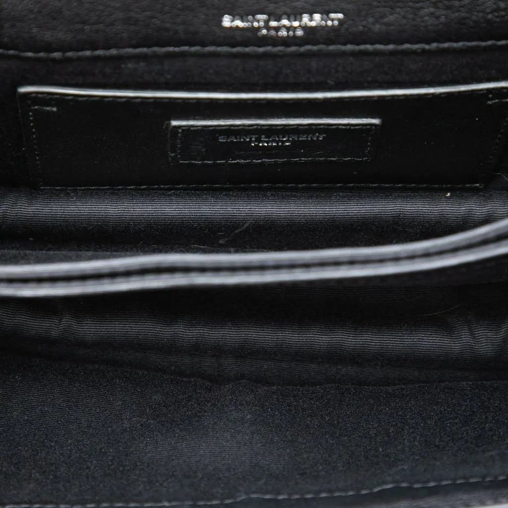 Saint Laurent Small Calfskin Monogram Sunset Crossbody Black Leather Very good - Model View