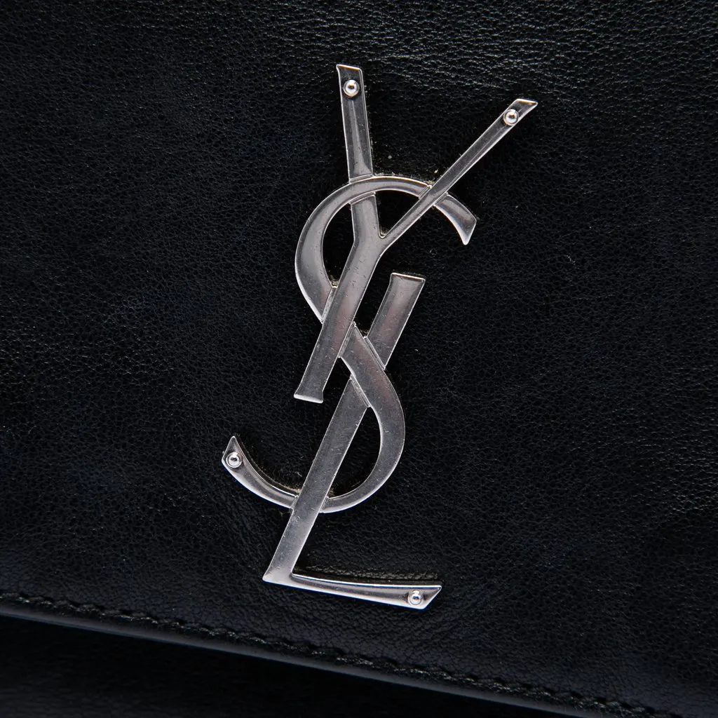 Saint Laurent Small Calfskin Monogram Sunset Crossbody Black Leather Very good - Box View