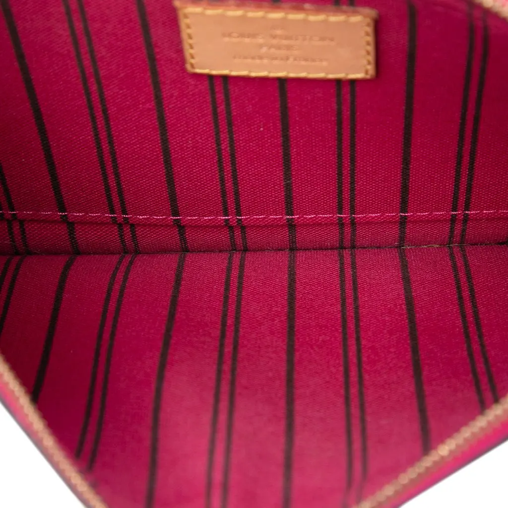 Louis Vuitton Monogram Neverfull MM Pouch Brown Very good - Model View