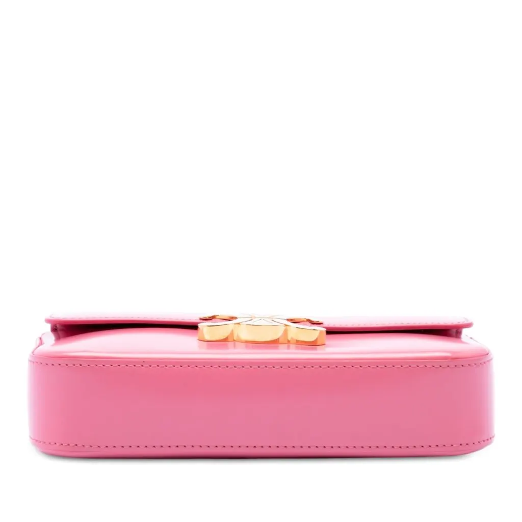 Celine Shiny Calfskin Claude Chain Shoulder Bag Pink Leather Very good - Inside View