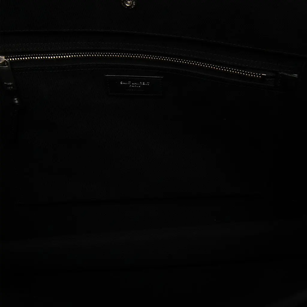 Saint Laurent Large Canvas Rive Gauche Tote Black Canvas Very good - Model View