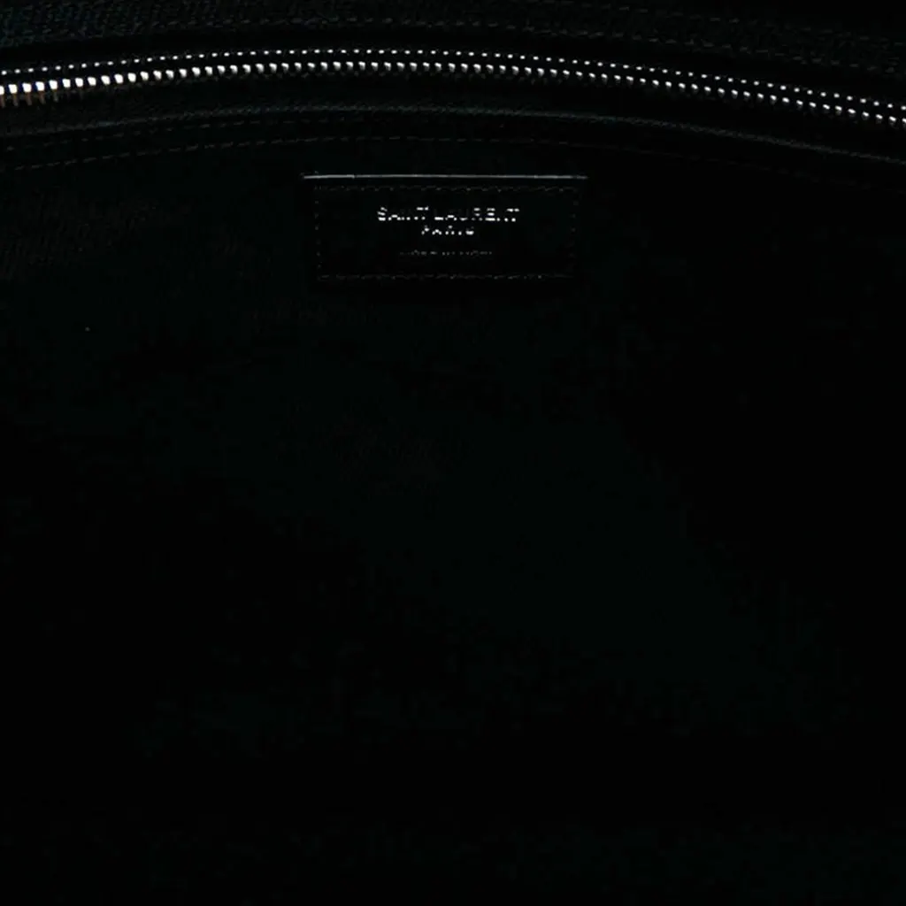 Saint Laurent Large Canvas Rive Gauche Tote Black Canvas Very good - Box View