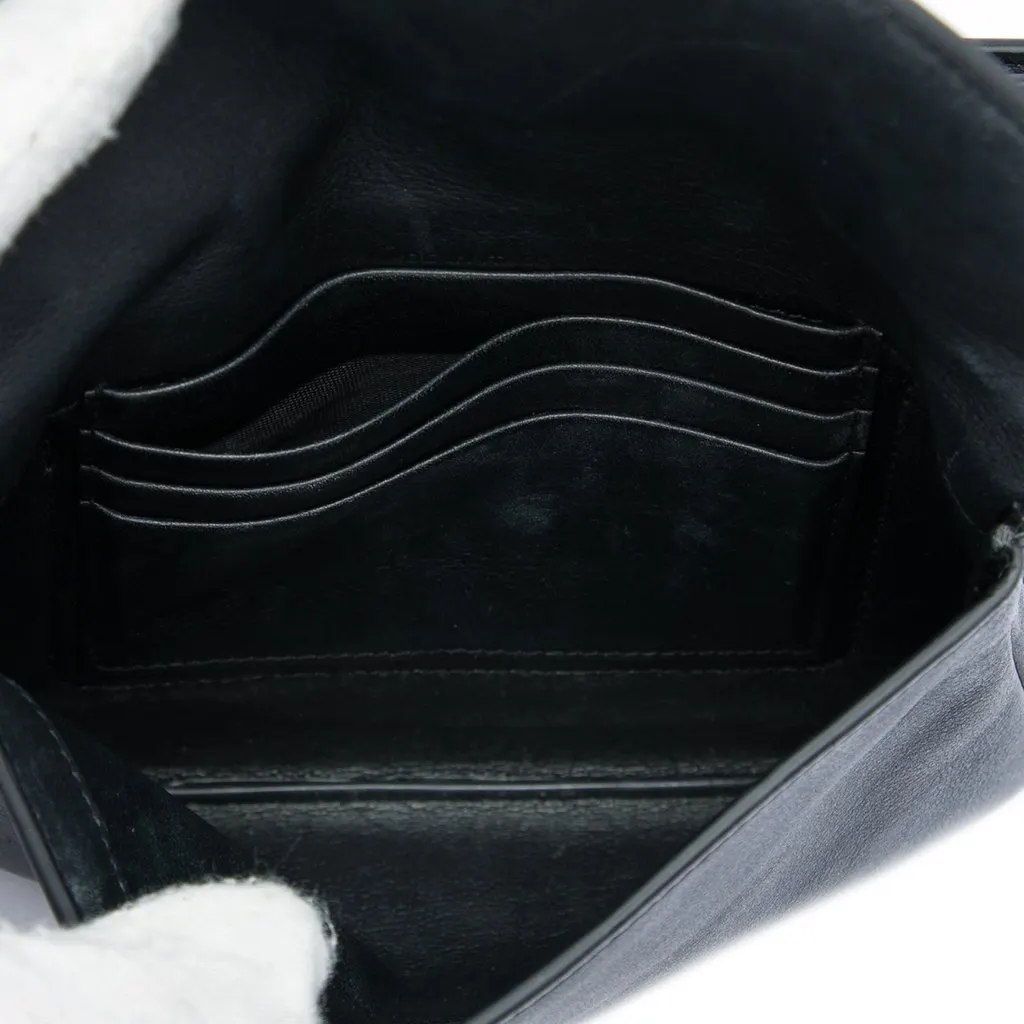 Saint Laurent Calfskin Monogram Tri Pocket Crossbody Black Leather Very good - Box View