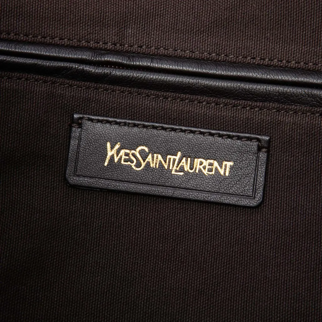 Saint Laurent Studded Calfskin Roady Hobo Brown Leather Very good - Box View