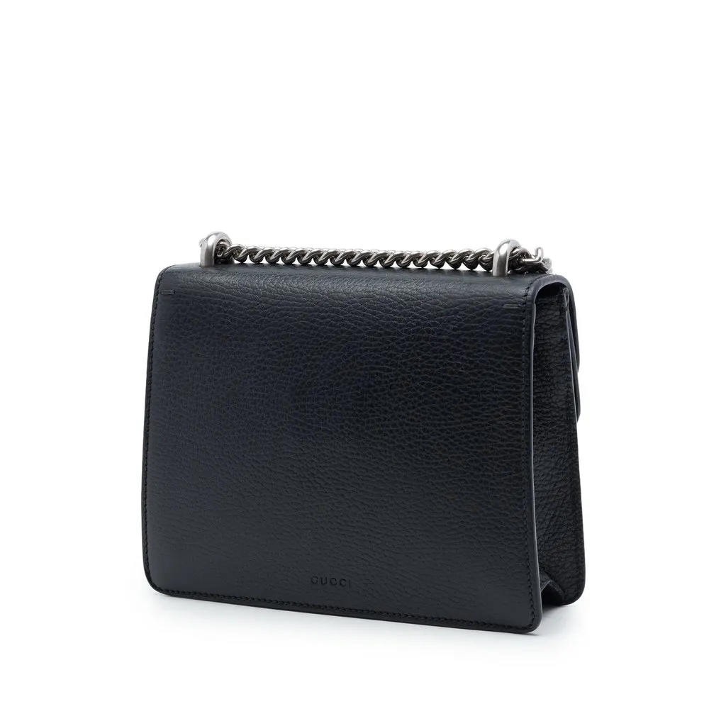Gucci Small Calfskin Dionysus  Crossbody Black Leather Very good - Back View