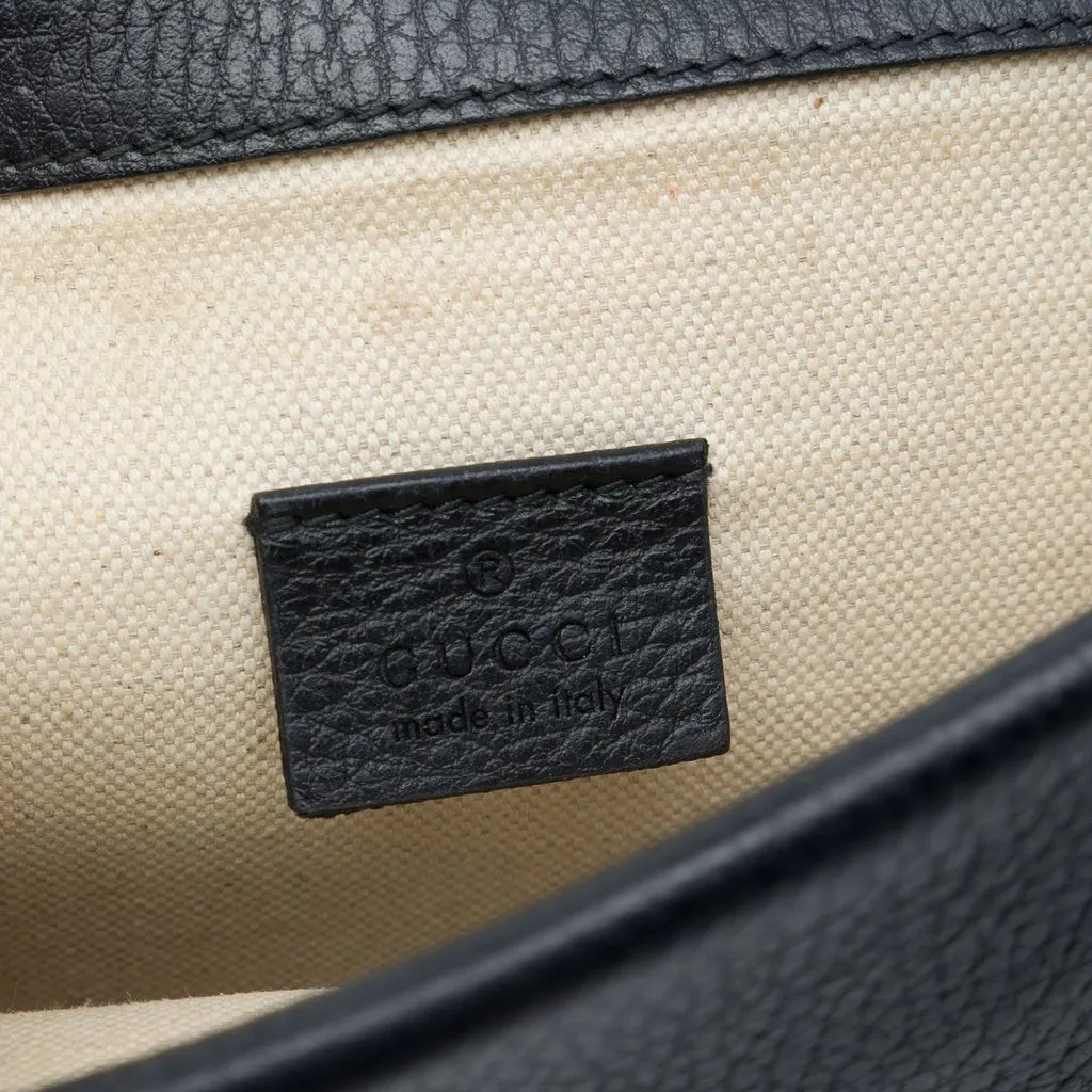 Gucci Small Calfskin Dionysus  Crossbody Black Leather Very good - Box View