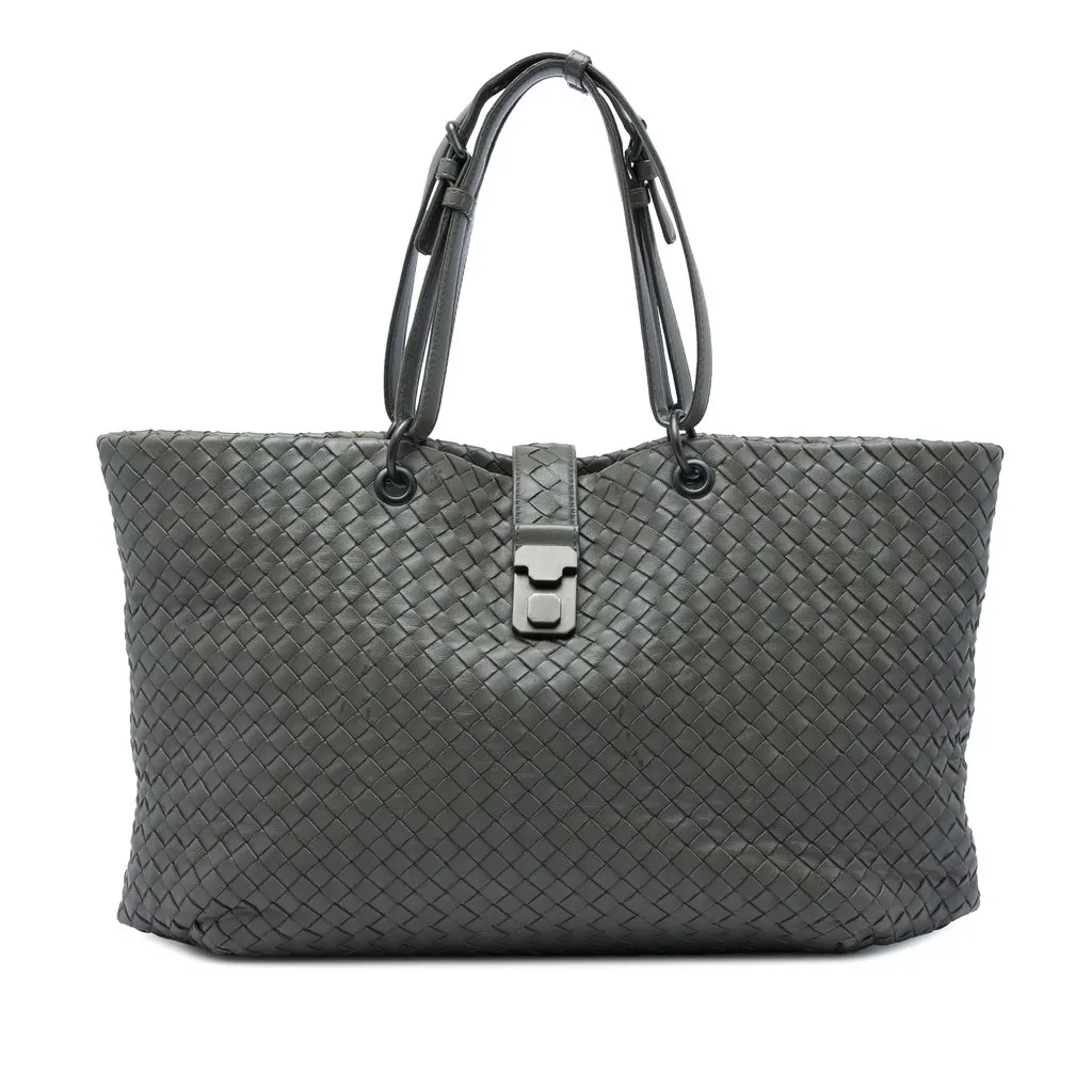 Bottega Veneta Medium Nappa Intrecciato Capri Tote MultiColor Leather Very good - Front View