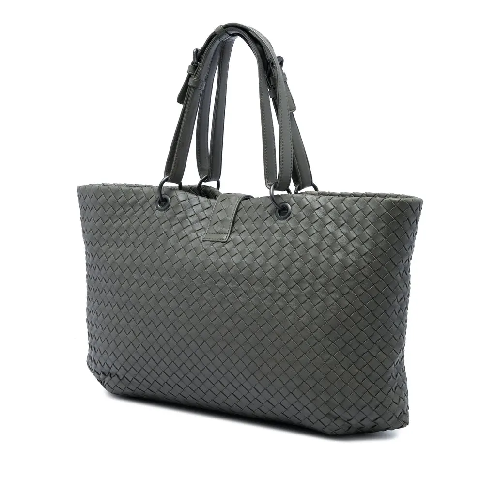 Bottega Veneta Medium Nappa Intrecciato Capri Tote MultiColor Leather Very good - Back View