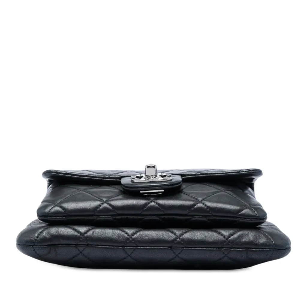 Chanel CC Quilted Lambskin Mineral Nights Flap Black Leather Very good - Inside View