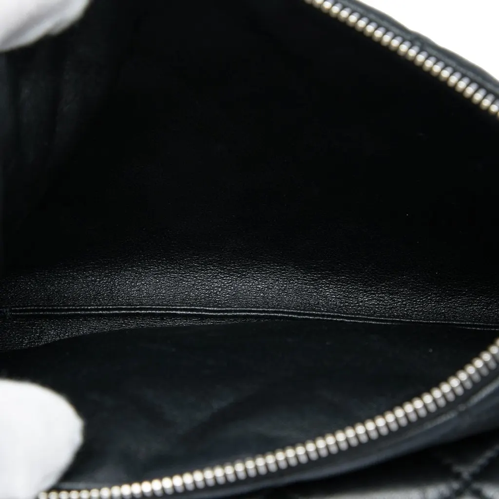 Chanel CC Quilted Lambskin Mineral Nights Flap Black Leather Very good - Model View