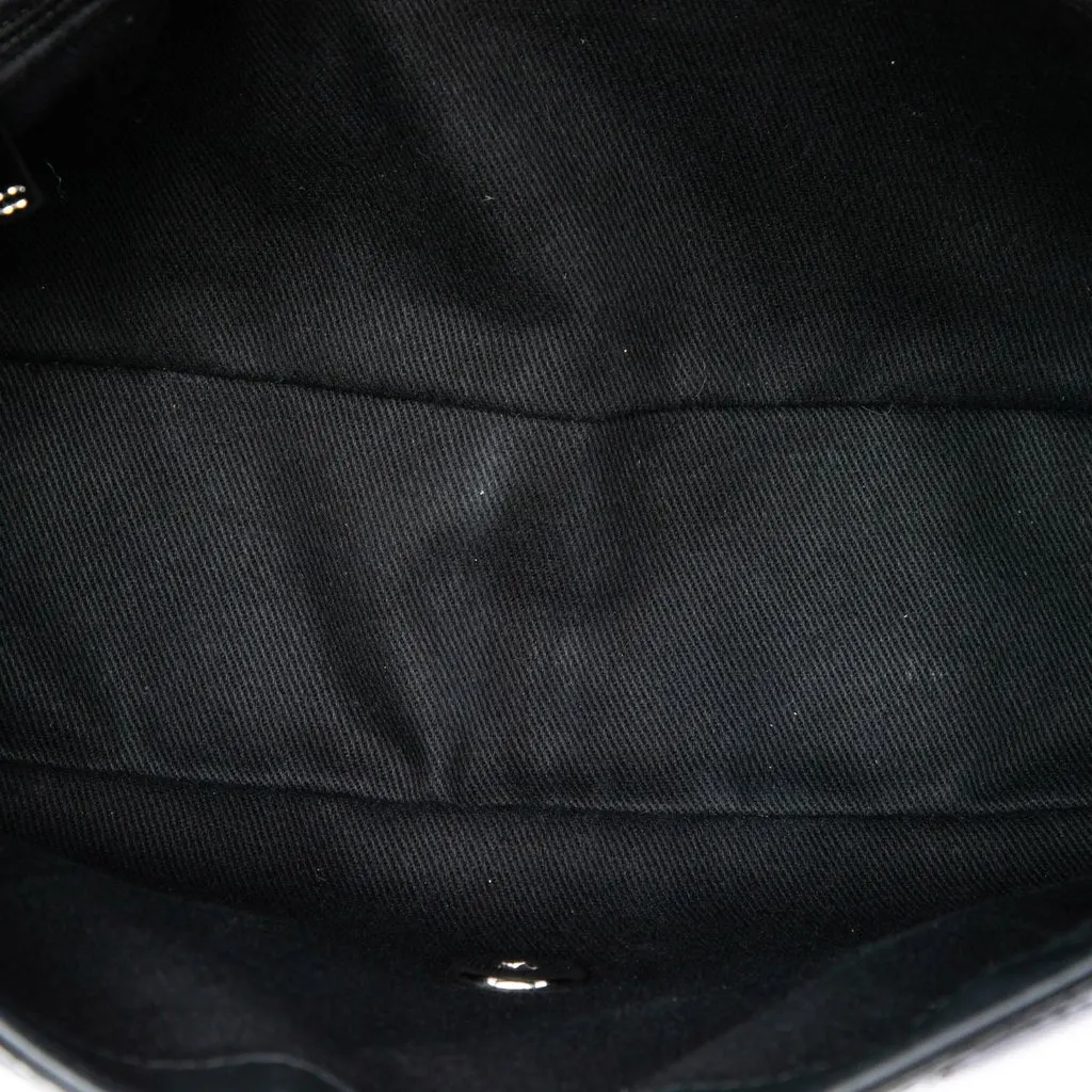 Chanel Small Quilted Patent Coco Shine Flap Black Leather Very good - Model View