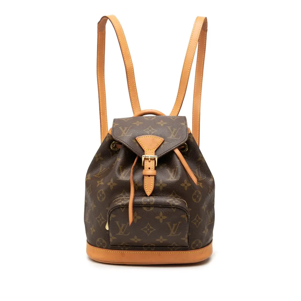 Louis Vuitton Monogram Mini Montsouris Brown Canvas Very good - Front View
