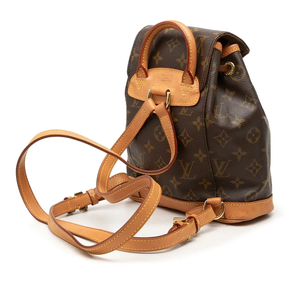 Louis Vuitton Monogram Mini Montsouris Brown Canvas Very good - Back View
