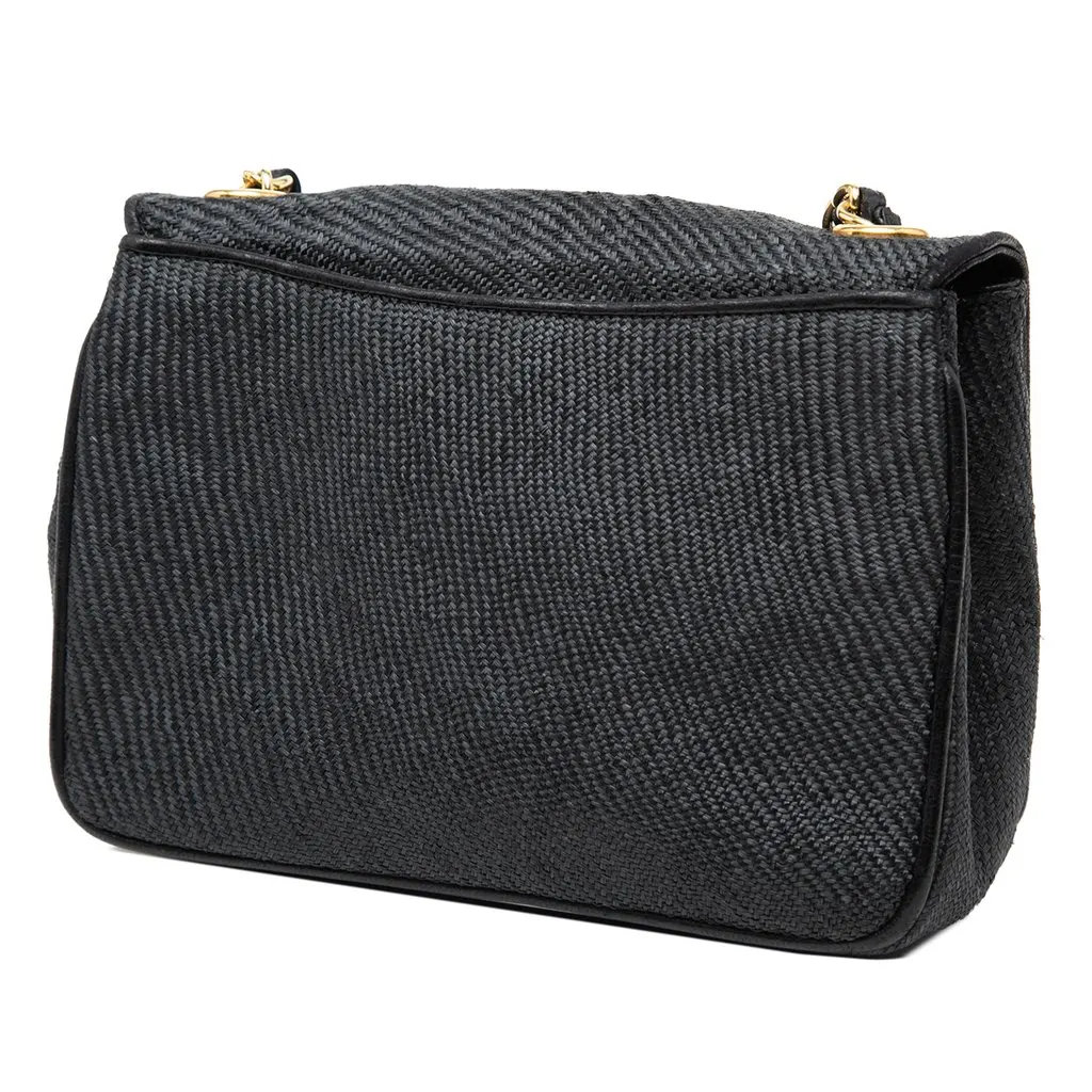 Chanel CC Raffia Full Flap MultiColor Rattan Very good - Back View
