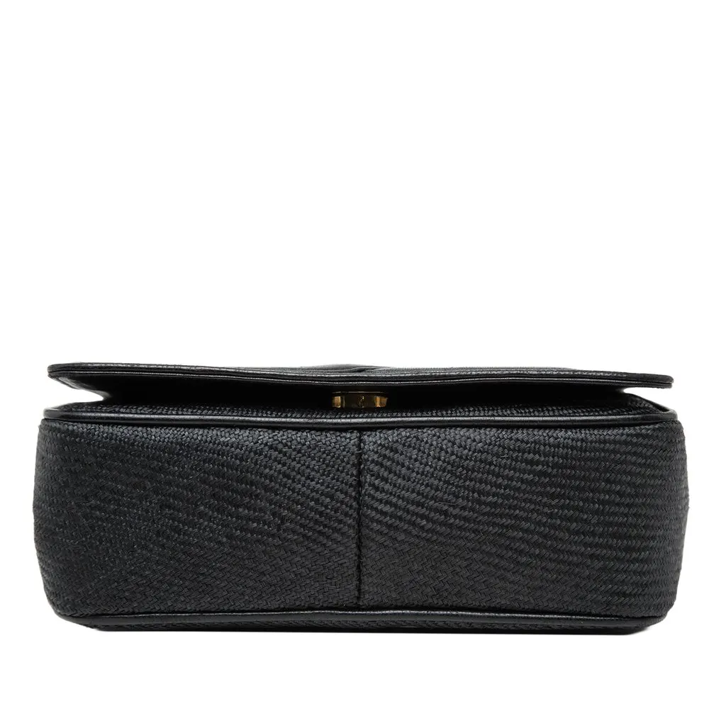 Chanel CC Raffia Full Flap MultiColor Rattan Very good - Inside View
