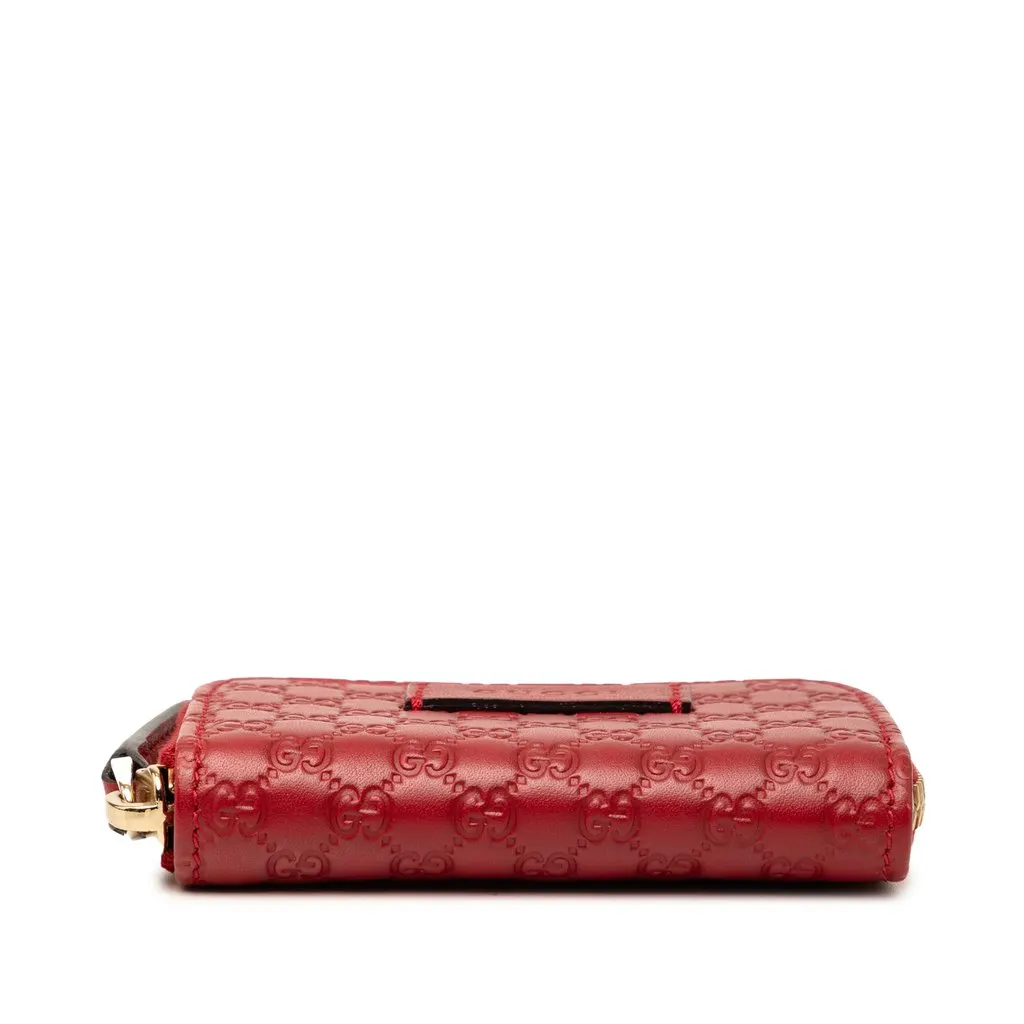 Gucci Microguccissima Zip Around Coin Purse Red Leather Very good - Inside View