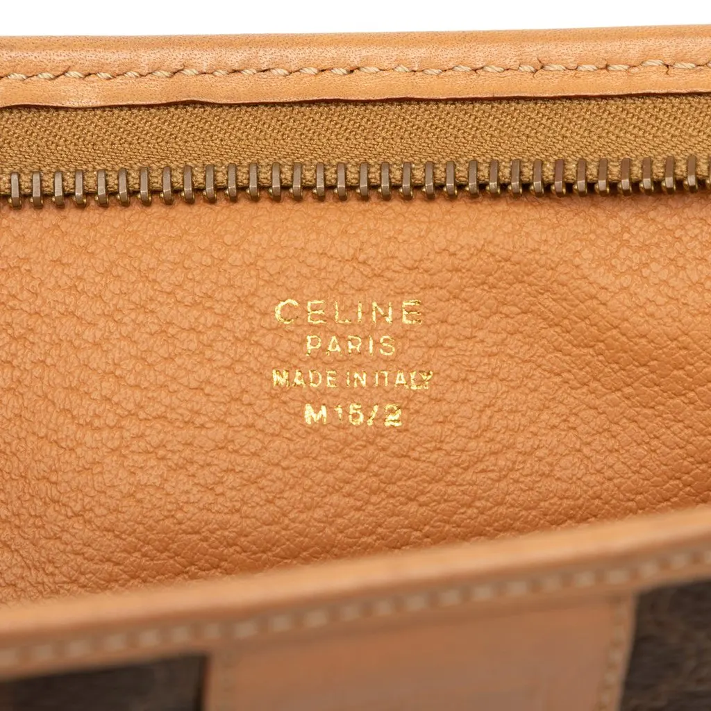 Celine Macadam Coated Canvas Clutch Brown Canvas Very good - Box View
