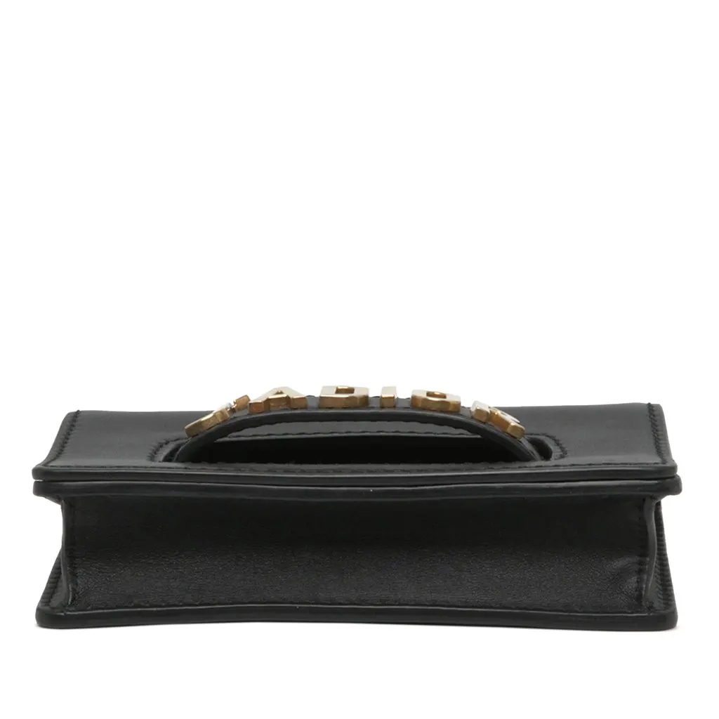 Dior Mini Calfskin J Adior Chain Flap Black Leather Very good - Inside View