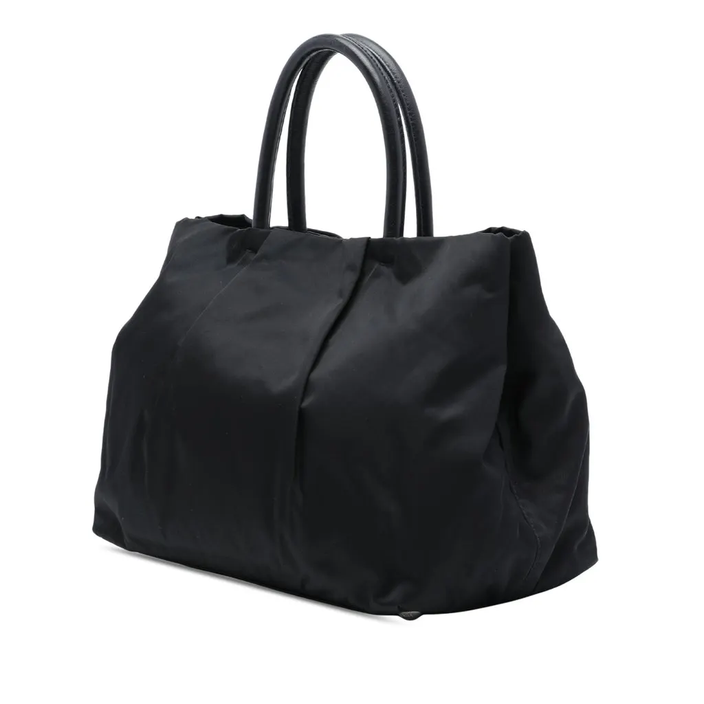 Prada Tessuto Fiocco Bow Tote Black Polyamide Very good - Back View
