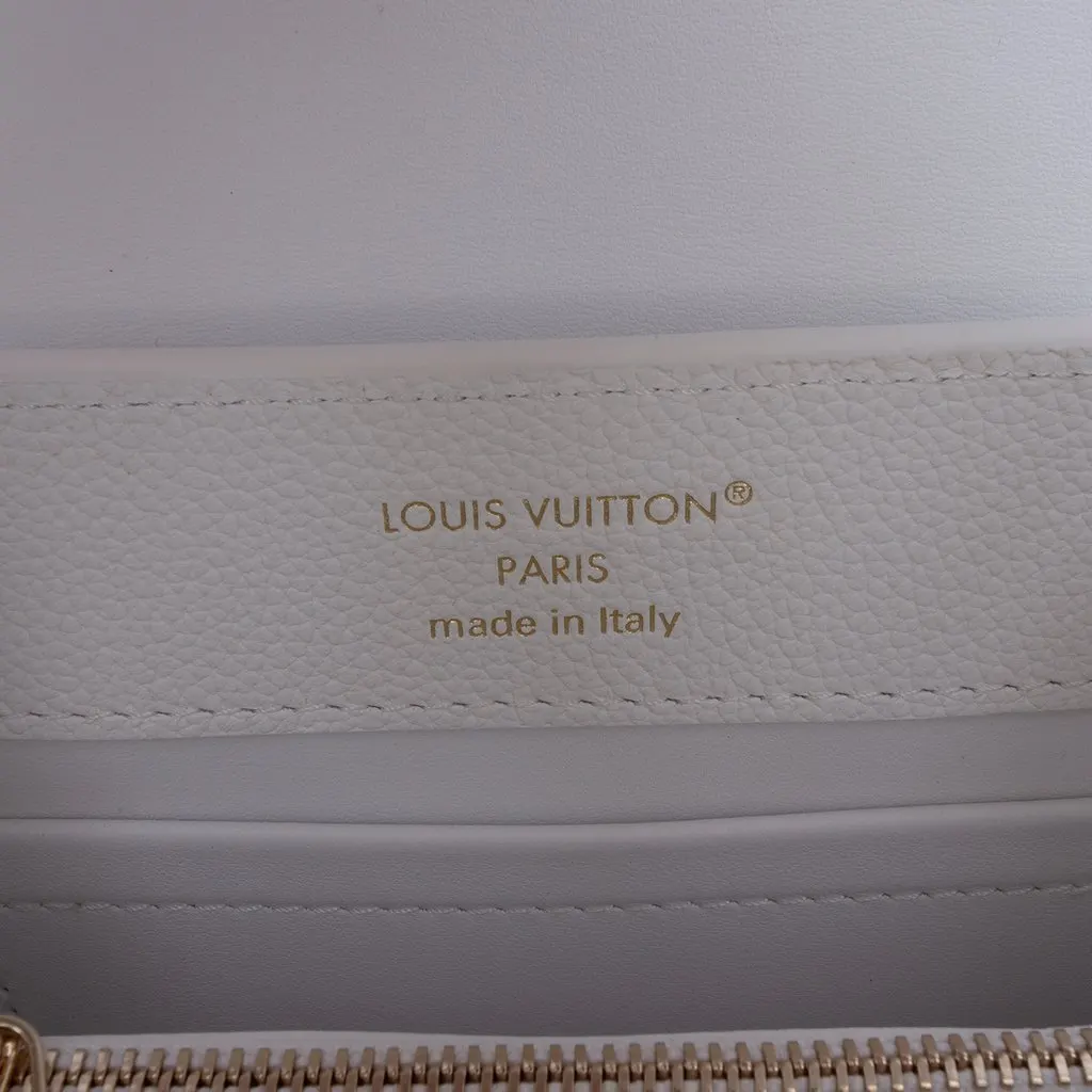 Louis Vuitton Calfskin Floral Embroidered Mini Capucines White Leather Never worn - Box View