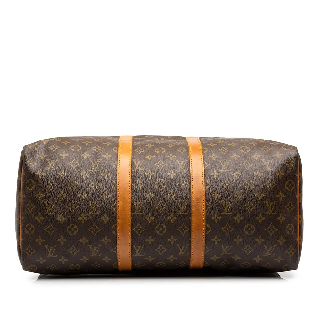 Louis Vuitton Monogram Keepall 50 Brown Canvas Good - Inside View