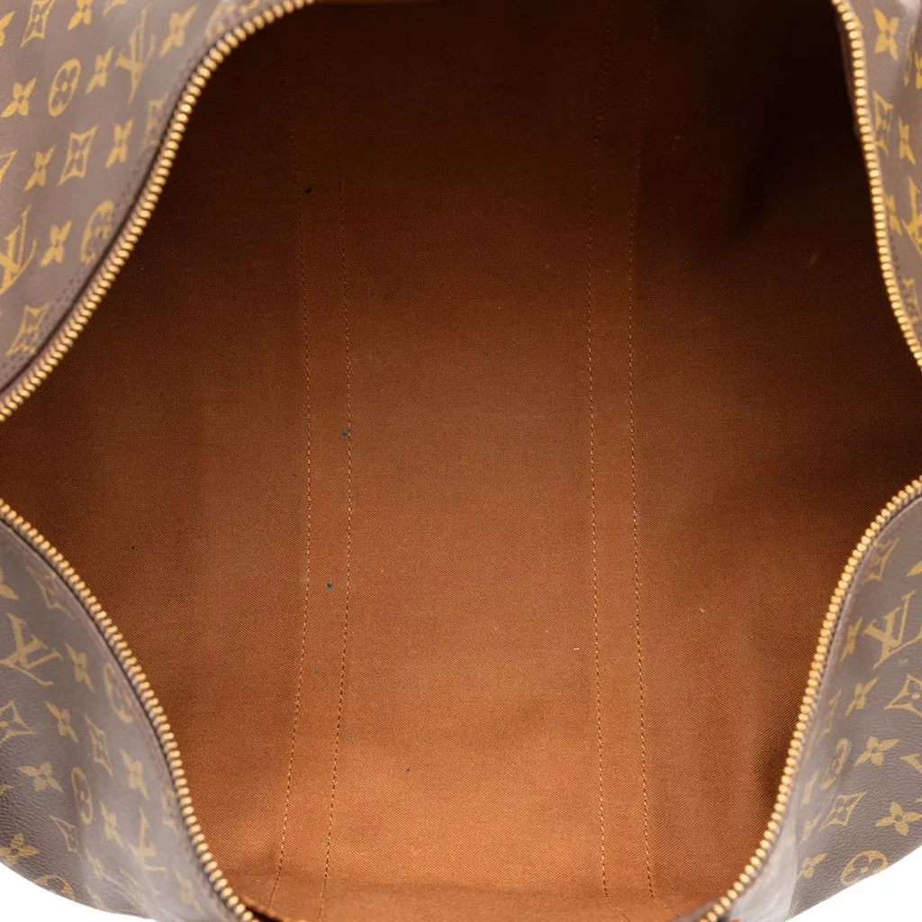 Louis Vuitton Monogram Keepall 50 Brown Canvas Good - Model View