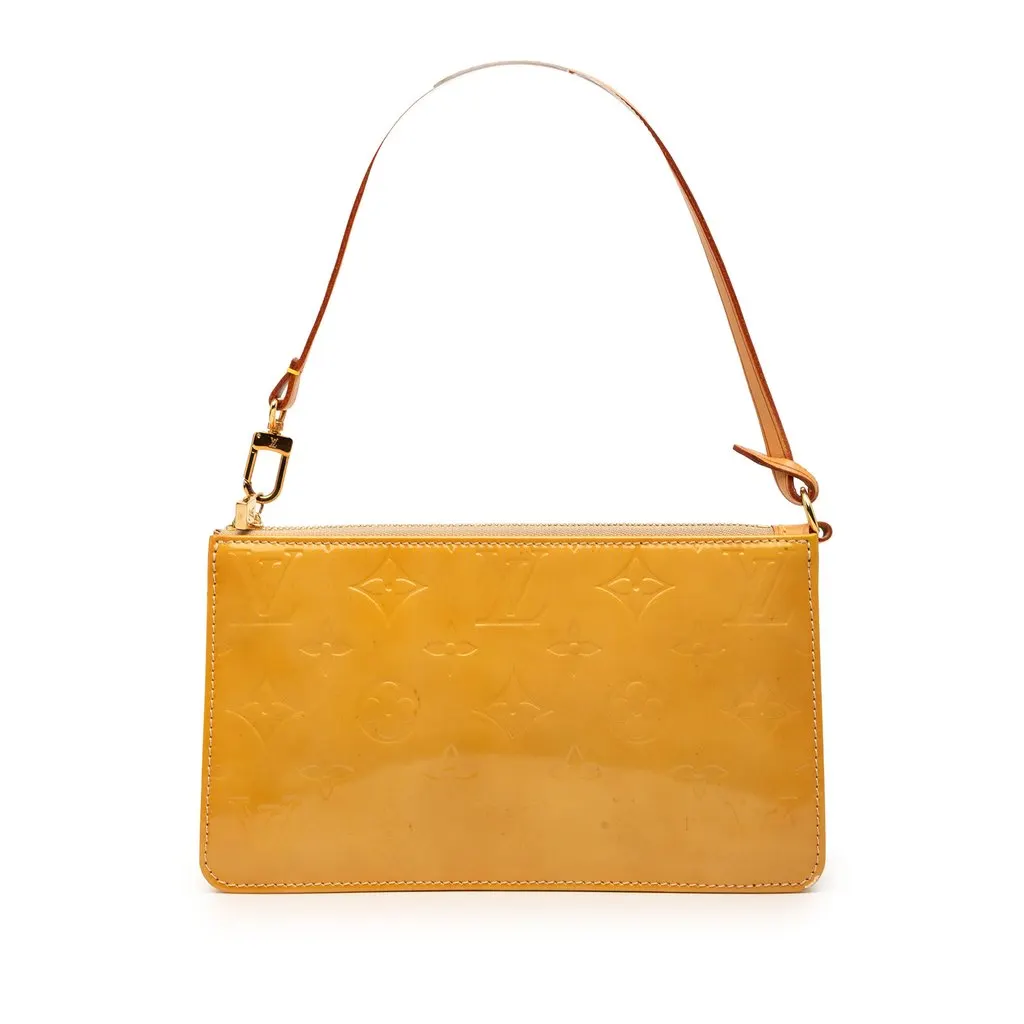 Louis Vuitton Monogram Vernis Pochette Lexington Yellow Leather Very good - Front View