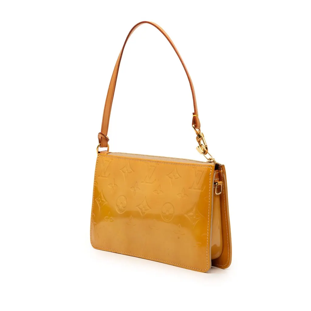 Louis Vuitton Monogram Vernis Pochette Lexington Yellow Leather Very good - Back View