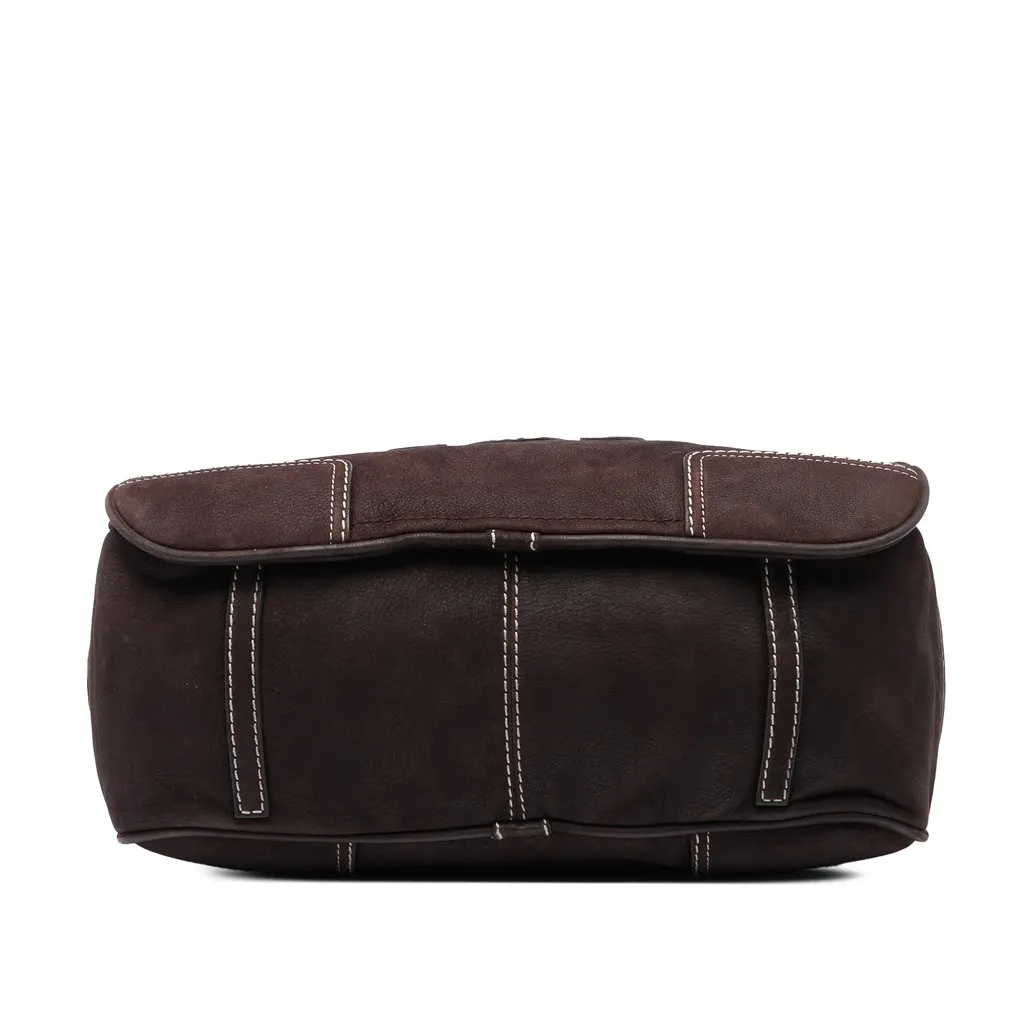 Loewe Nubuck Anagram Crossbody Brown Leather Very good - Inside View