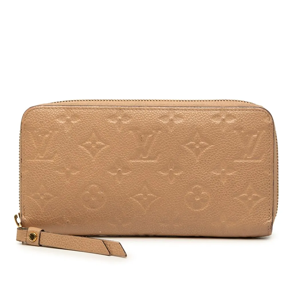 Louis Vuitton Monogram Empreinte Zippy Wallet Beige Leather Very good - Front View