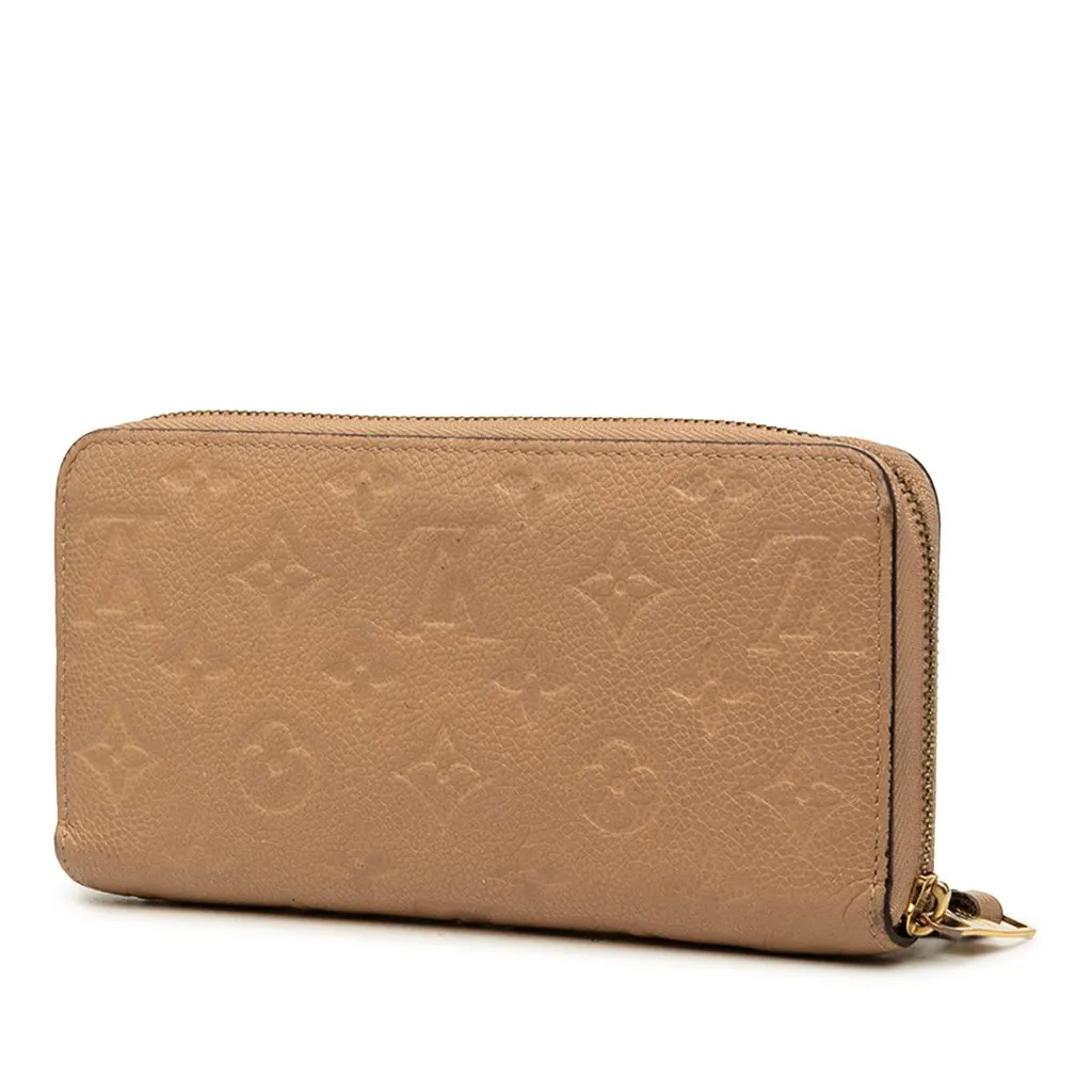 Louis Vuitton Monogram Empreinte Zippy Wallet Beige Leather Very good - Back View