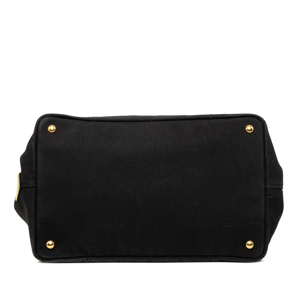 Prada Canvas Canapa Logo Tote Black Very good - Inside View
