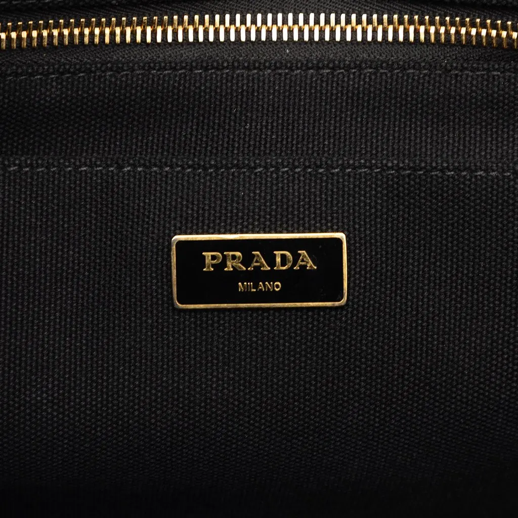 Prada Canvas Canapa Logo Tote Black Very good - Box View