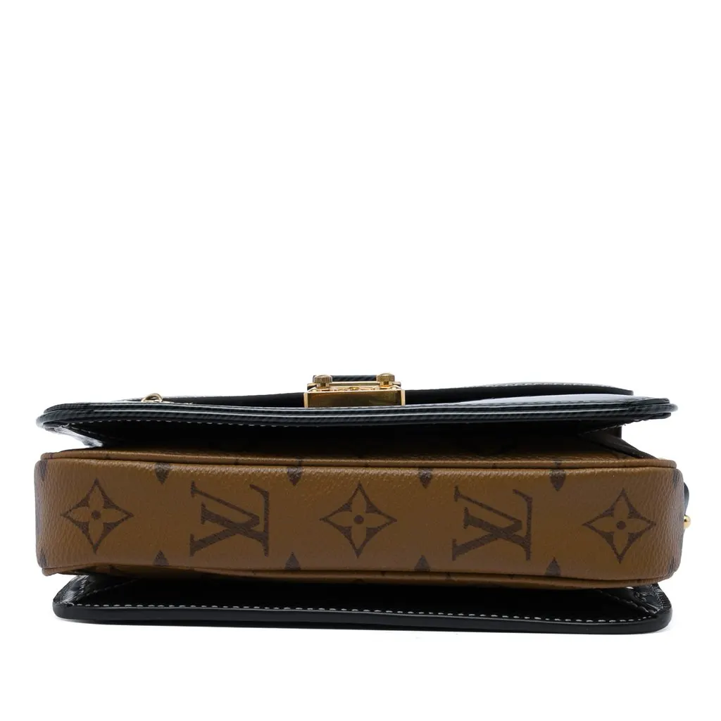 Louis Vuitton Shiny Epi and Monogram Reverse Mini Pochette Metis Black Leather Very good - Inside View