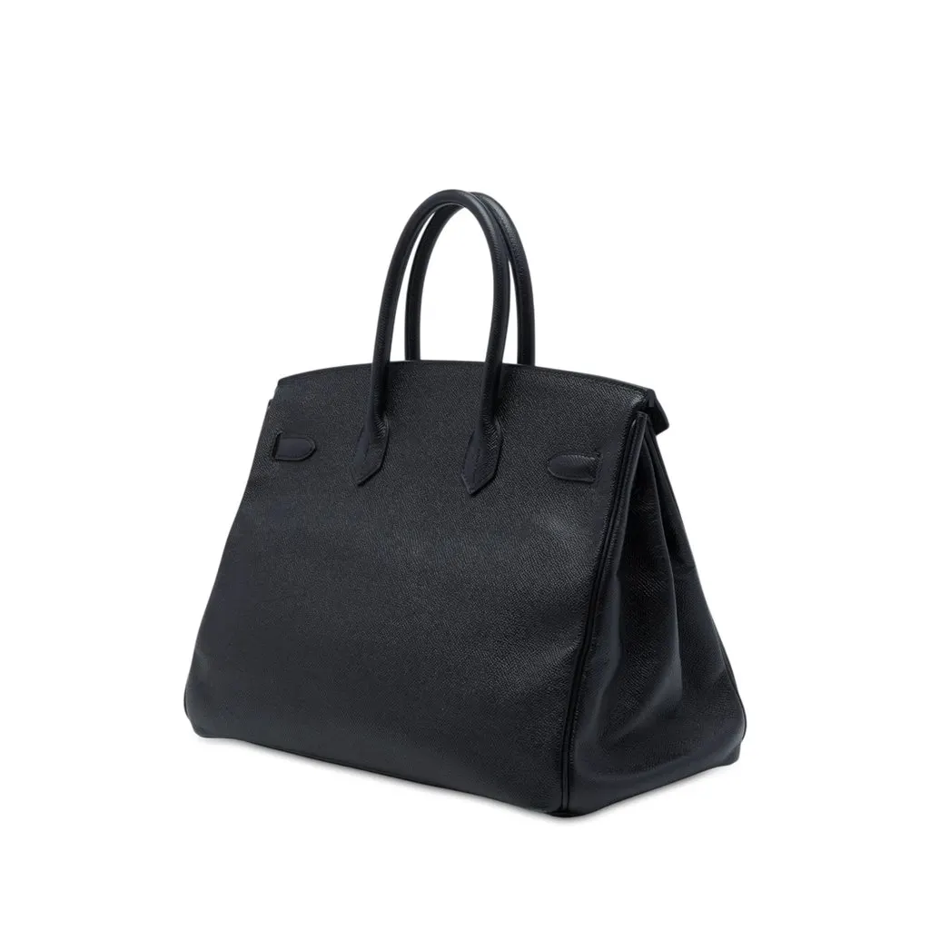 Hermès Epsom Birkin Retourne 35 Black Leather Very good - Back View