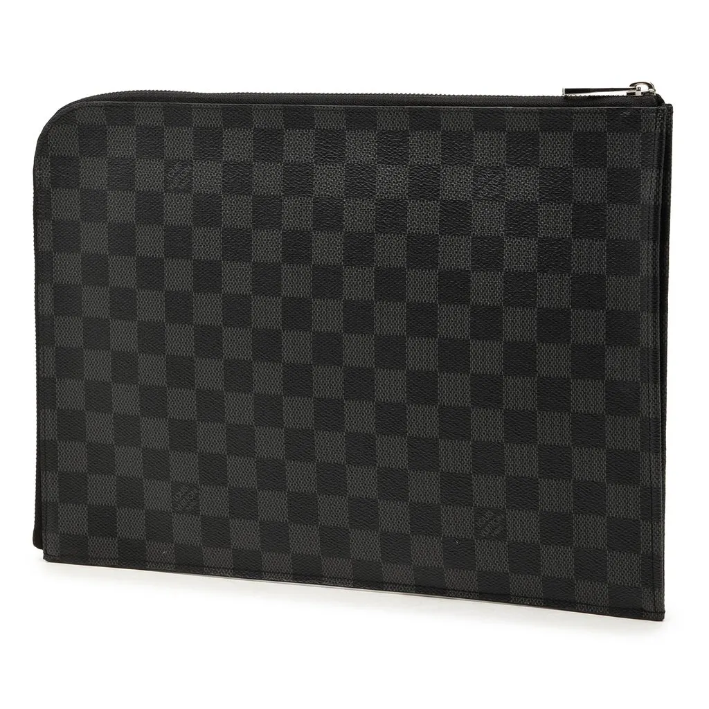Louis Vuitton Damier Graphite Pochette Jour GM Black Very good - Back View