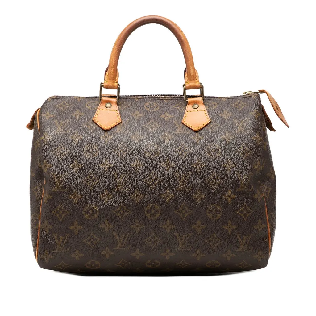 Louis Vuitton Monogram Speedy 30 Brown Good - Front View